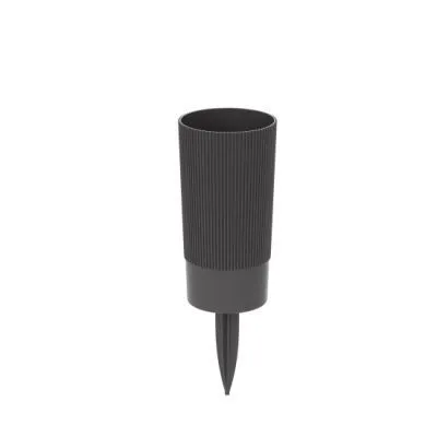 Вазон для цветов пластиковый под срезку Версаль с колышком, графит, 100мм*200мм,1.2л; Россия