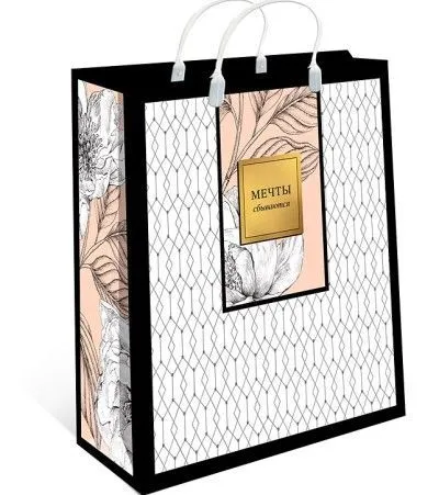 картинка Сумка Пластиковая Мягкая, М, 225х270х90мм, ассорти от магазина Флоранж