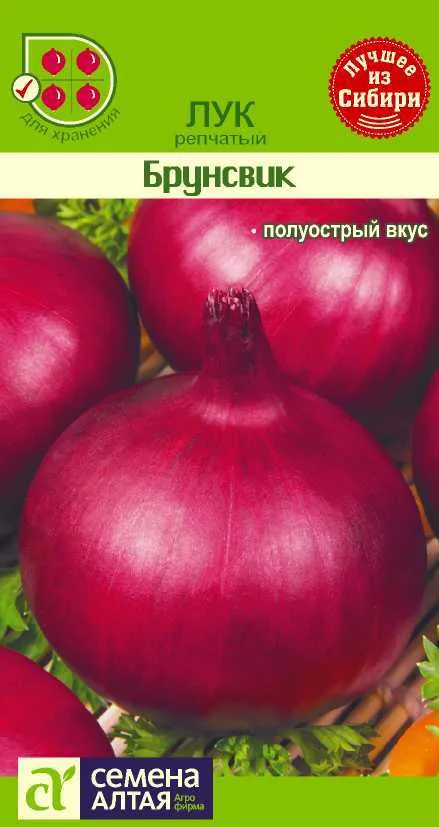 картинка Лук Брунсвик (цветной пакет) 0,5г; Семена Алтая от магазина Флоранж