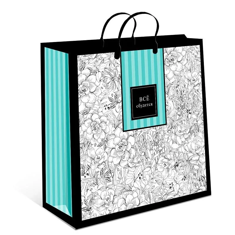 картинка Сумка Пластиковая Мягкая, L, 300х300х90мм, ассорти от магазина Флоранж