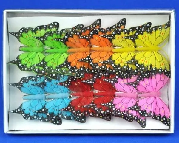 Набор прищепок Бабочка, 8см, (12шт.)