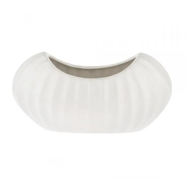 Ваза рельефная (керамика), 36xH17см цветБелый Арт.30226-36 (в асс.)