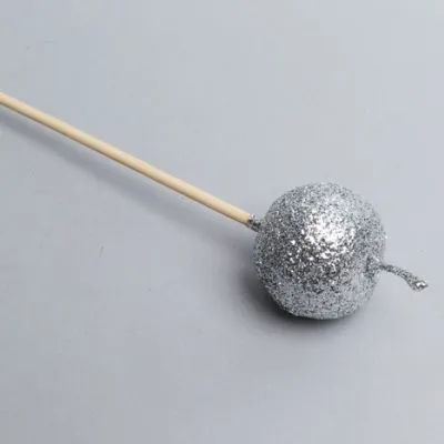 Вставка Яблоко засахаренное  4.5х50см, серебро