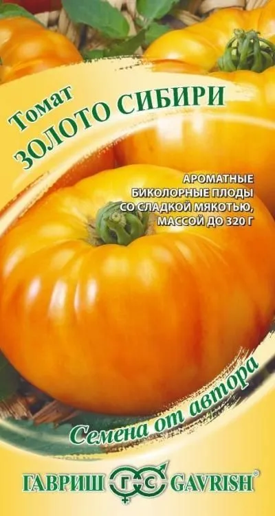 Томат Золото Сибири (желтый-розовый биколор (цветной пакет) 0,05г; Гавриш
