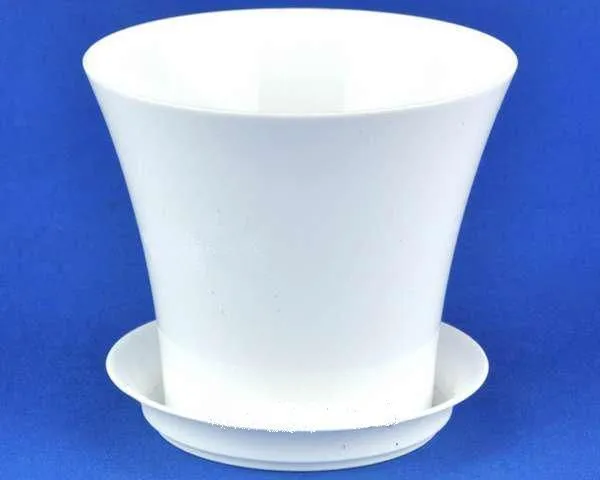 картинка Горшок пластиковый Сити, белый, 11,5х10см, 0,7л; Россия от магазина Флоранж