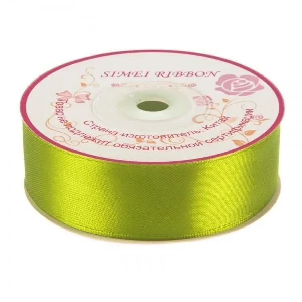 картинка Лента атласная односторонняя, 25ммх22м; Китай от магазина Флоранж