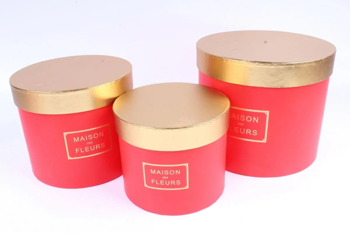 Коробка Круглая с золотой крышкой 93561 (1-й из набора) 14x12,8см; Китай