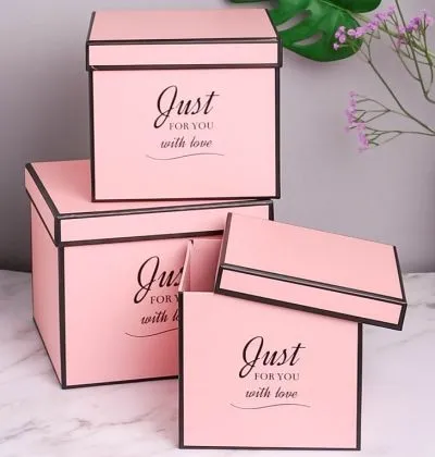 Коробка Квадрат с кантом 97595 (3-й из набора) 22x22x18см; Китай