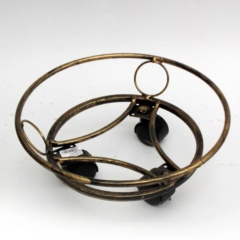 Подставка кованая напольная на колесах