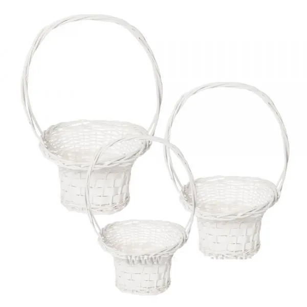 Корзина плетеная (№2 из 3шт.), (ива), 39x33xH14/53см