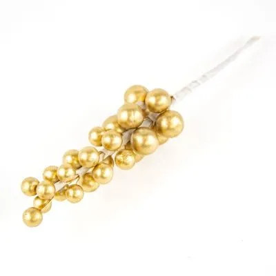 картинка Ветка с ягодами, H19см, золотой от магазина Флоранж