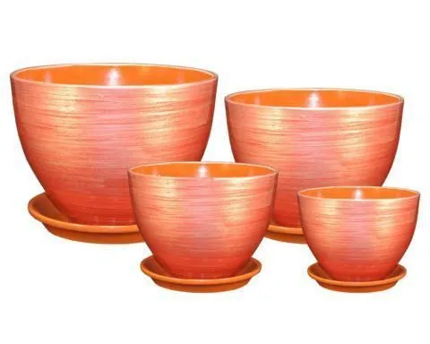 Горшок керамический Венеция 313 (4-й из набора), 21х21см, 6л; Россия