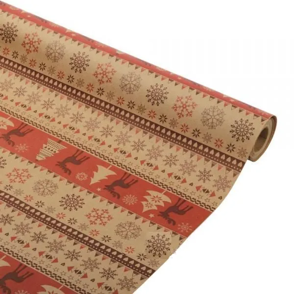 картинка Рулон крафт Скандинавские олени, 60смх10м; Финляндия от магазина Флоранж