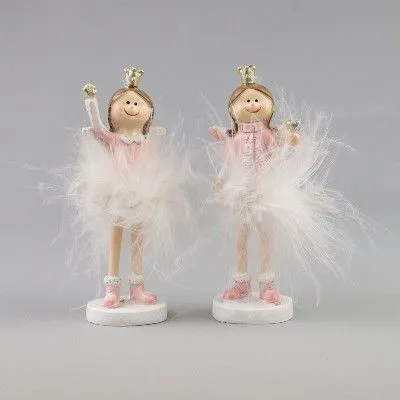 Сувенир Ангел, H11х4,5х3см, розовый