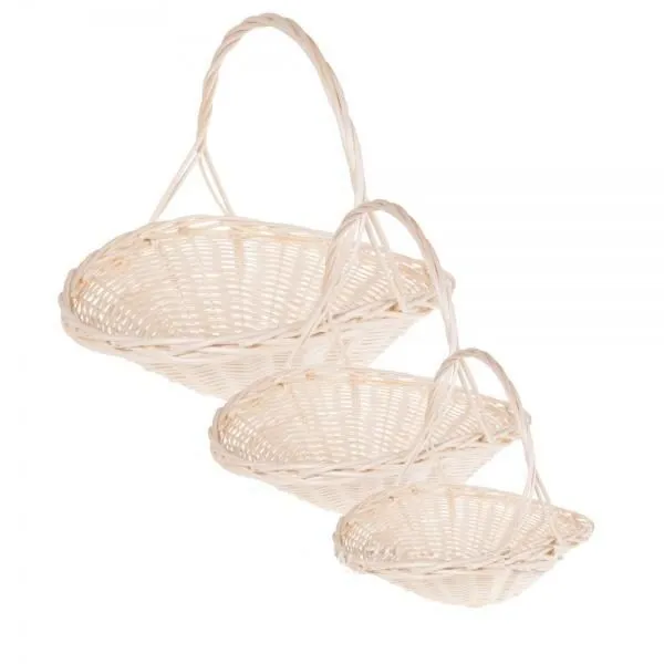 Корзина плетеная 588022 (№3 из 3шт.), (ива), 55х46хН19/45см