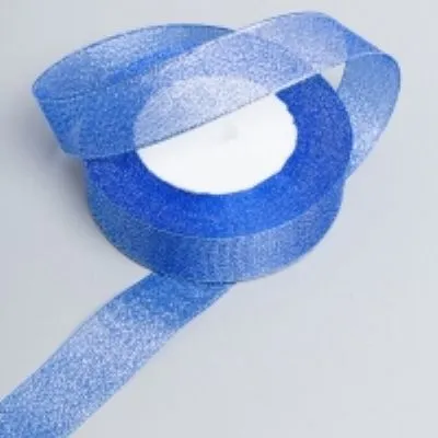 картинка Лента парча, 25мм/25у, индиго; Китай от магазина Флоранж