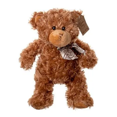 Игрушка м/н Медведь с бантом, 28см, коричневый