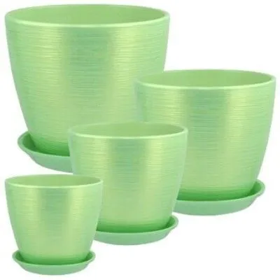 Горшок керамический Бутон Перламутр 675838 (4-й из набора), 21х21см, 5,4л, салат; Россия