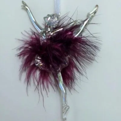 картинка Украшение подвесное Балерина (пластик), 14,8x9,3см, темно-розовый от магазина Флоранж