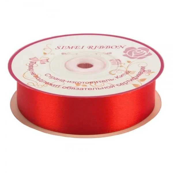 картинка Лента атласная односторонняя, 25ммх22м; Китай от магазина Флоранж