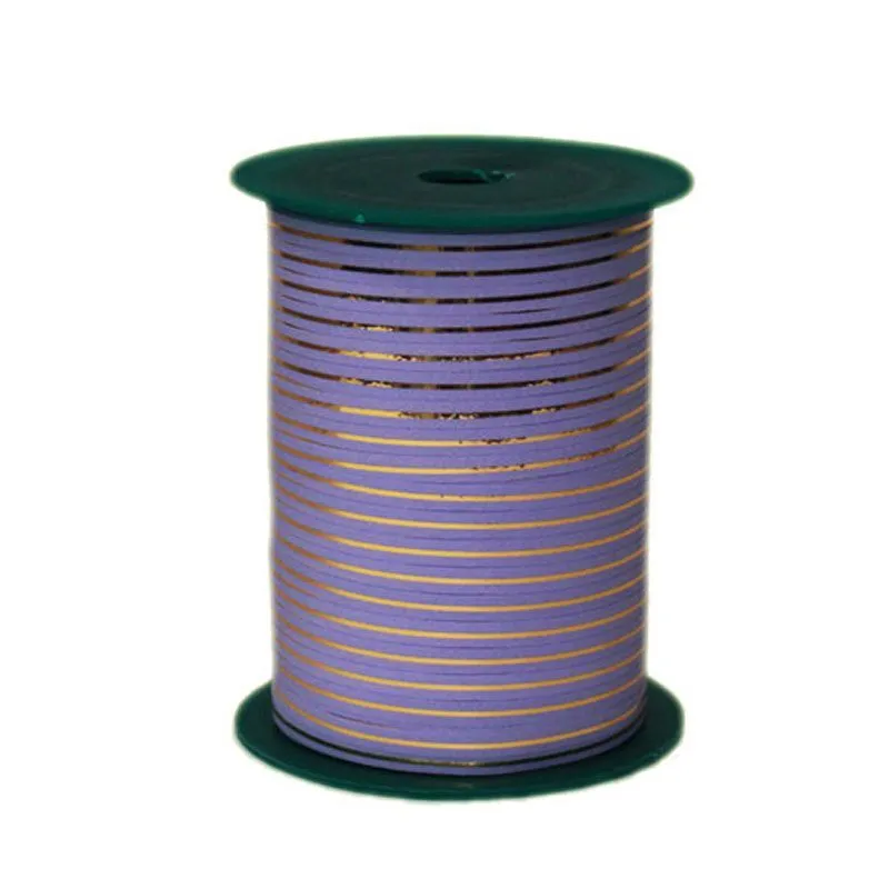 Лента в бобине пластик с золотой полоской, 5ммх225м; Польша