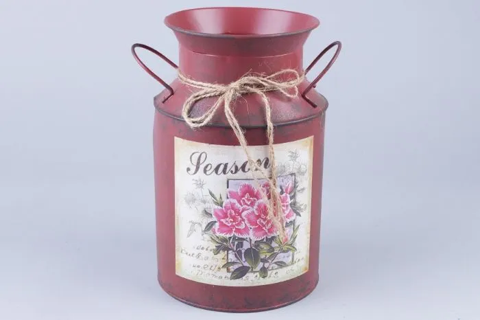 Кашпо металл Бидон с ручками YW37004-2 