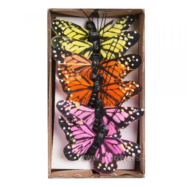 Набор вставок Бабочка (перо), 5см, (6шт)