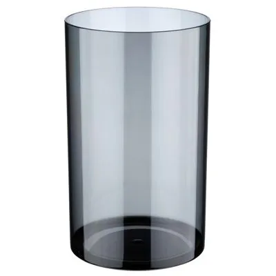 Вазон пластик Round shadow, D15xH25 см, серый