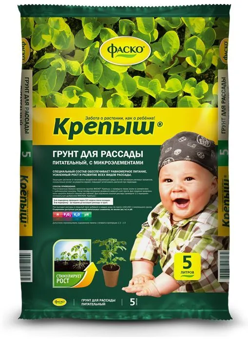 картинка Грунт Крепыш, 5л; Фаско от магазина Флоранж