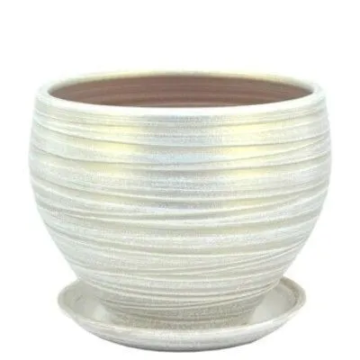 картинка Горшок Модерн классика, 20х16см, 3л, белый; Россия от магазина Флоранж