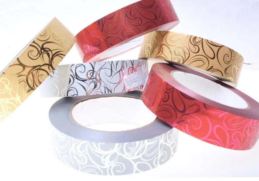 картинка Лента металлизированнаяс рисунком, 3смх50м; Россия от магазина Флоранж