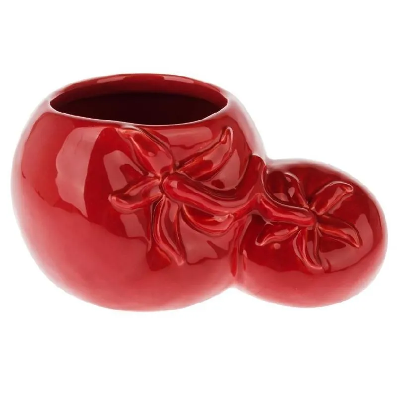 Кашпо Томаты (керамика), 18x13xH9см, красный Арт.1915