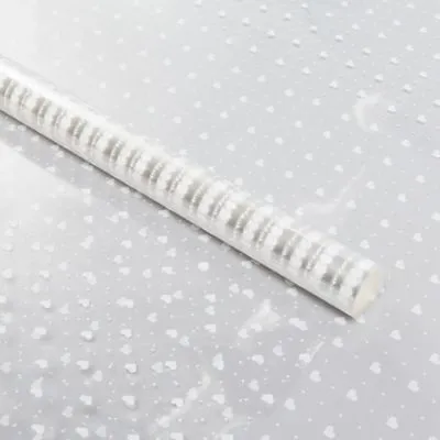 Рулон пленка Мелкие сердца, белый, 70см; Россия