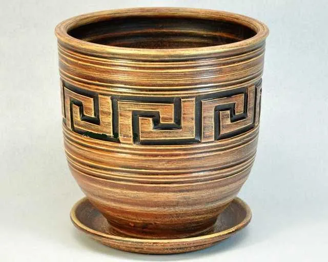 картинка Горшок керамический Коба, 20х21см, коричневый, 5л; Россия от магазина Флоранж