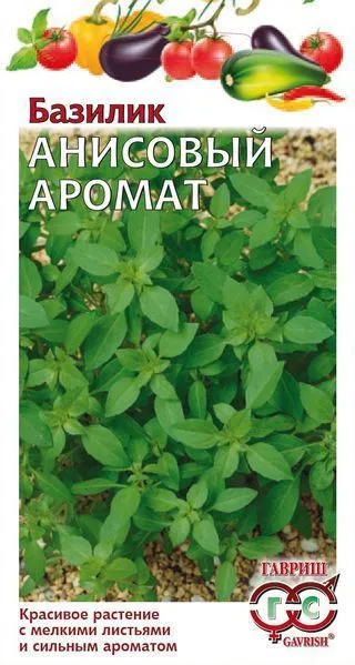 картинка Базилик Анисовый аромат (цветной пакет) 0,1г; Гавриш от магазина Флоранж