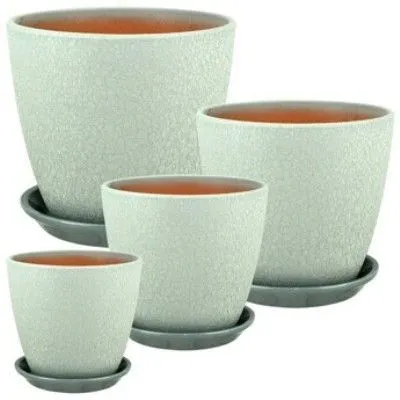 Горшок керамический Бутон винил 10 (2-й из набора), 15х15см, 2л; Россия