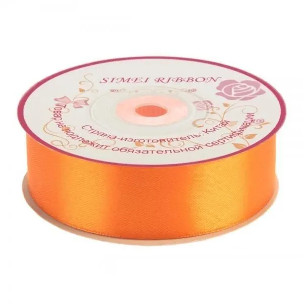 картинка Лента атласная односторонняя, 25ммх22м; Китай от магазина Флоранж
