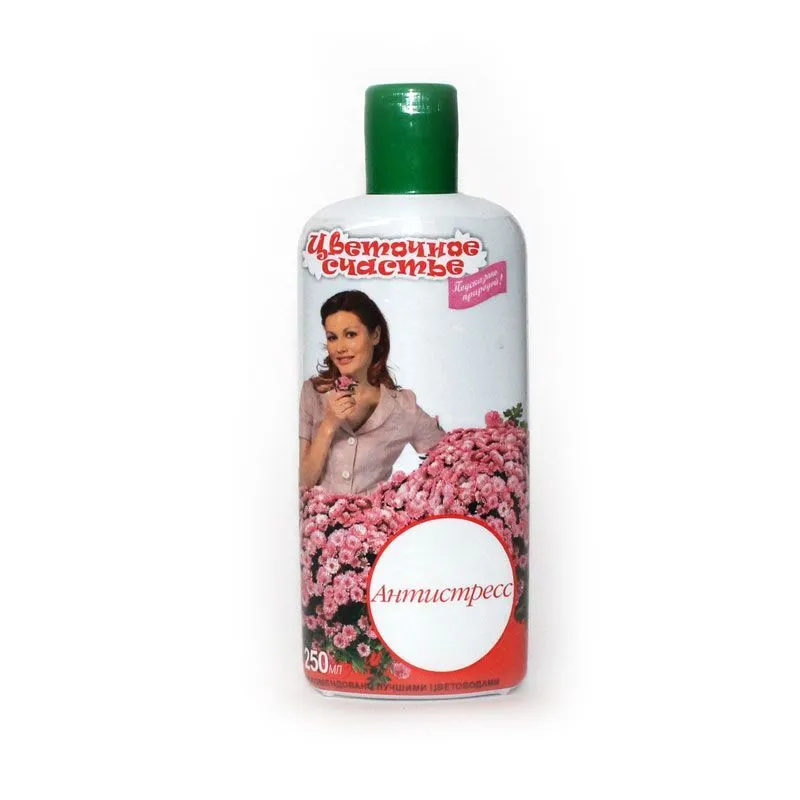 Удобрение для комнатных растений Антистресс, флакон, 250мл; Цветочное Счастье