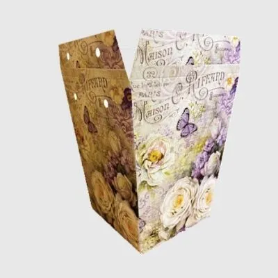 Сумка Плайм Белые розы 94673 для цветов, H150 D120/90см 