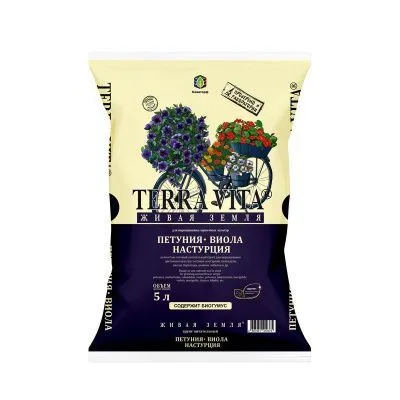 Грунт живая земля петуния/ виола/настурция, 5л; Фарт