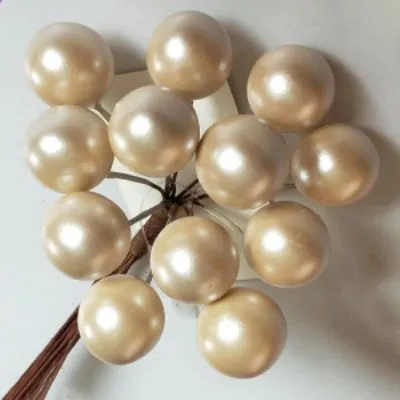 Набор шариков на вставках 12шт, D2xL11см, белый