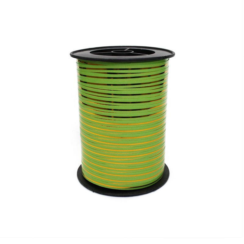 Лента в бобине пластик с золотой полоской, 5ммх225м; Польша