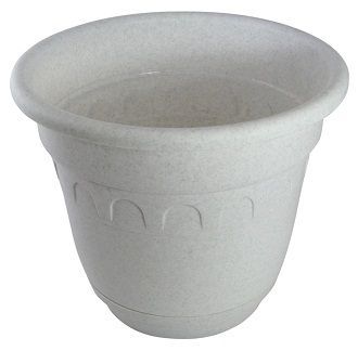 Горшок пластиковый Колывань, мрамор, 22х19,4см, 3,7л; Россия