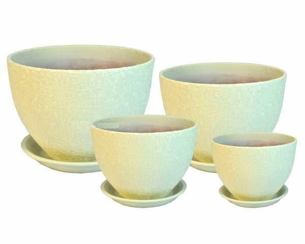 Горшок керамический Венеция винил 399925 (3-й из набора), 18х18см, 3л; Россия