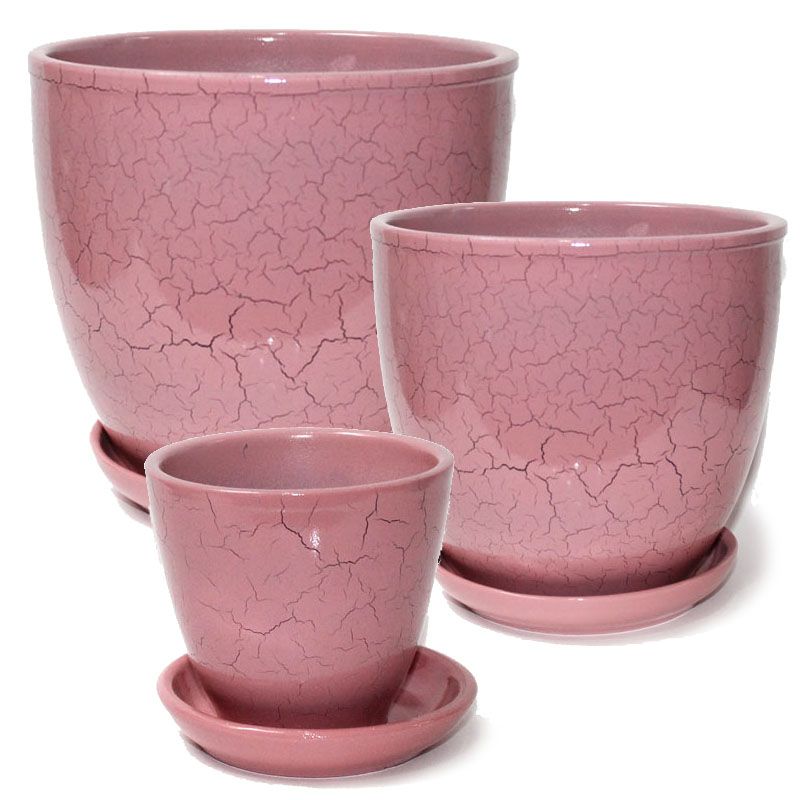 Горшок керамический Фантазия 441235 (1-й из набора), 9,5х9,5см, 0,5л; Белоруссия