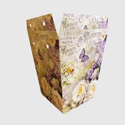 Сумка Плайм Белые розы 94673 для цветов, H150 D120/90см 