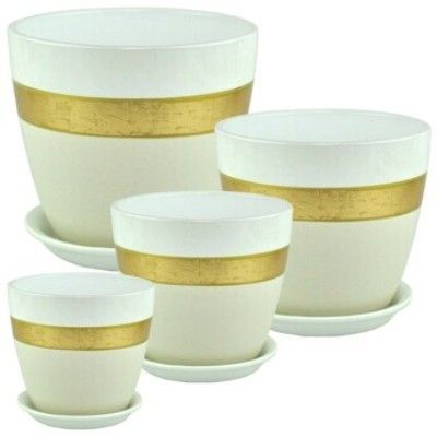 Горшок керамический Бутон РС122 Паталь севилья (1-й из набора), 12х12см, 1л; Россия