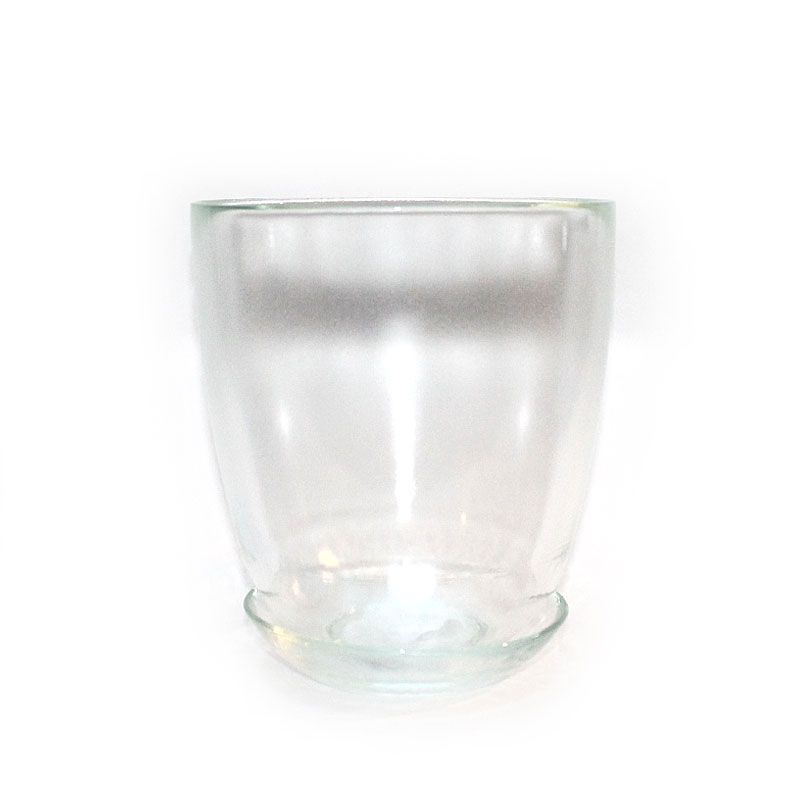 Горшок стеклянный, прозрачный, 14,5х15см, 1л; Россия