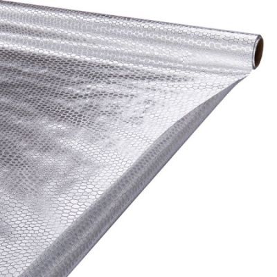 Рулон пленка на металл основе. Чешуя змеи, серебро, 50см х5м; Китай