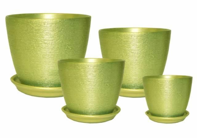 Горшок керамический Кассандра 347049 (1-й из набора), 10х10см, 0,5л; Россия